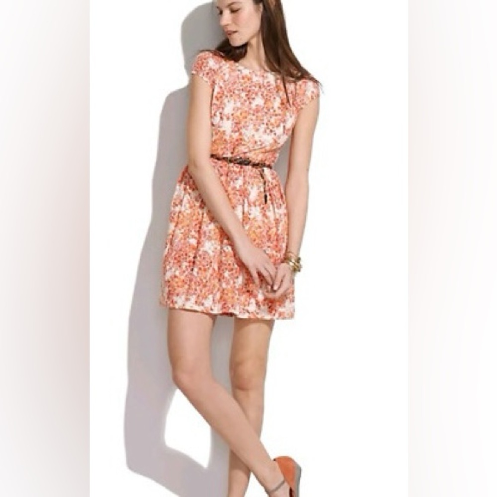 Madewell watercolor painted lace bloom dress spring wedding size 12